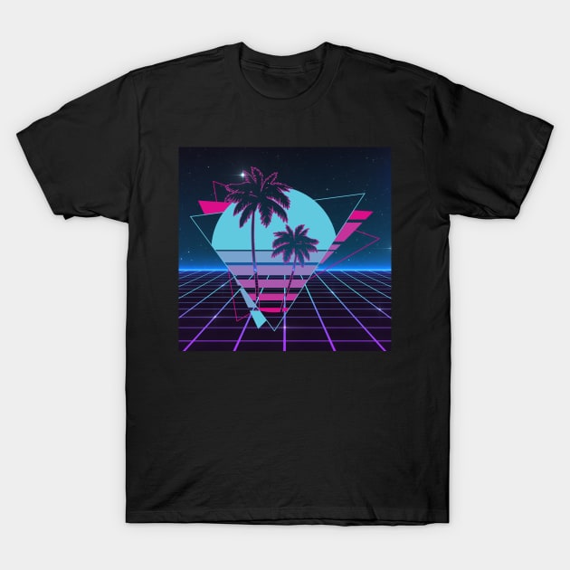 Vaporwave Nights! T-Shirt by 80snerd